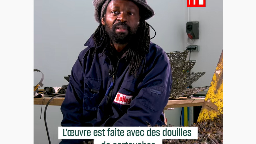 Freddy Tsimba : des douilles pour la vie_RFI_vidéo_ janvier 2019_galerie Angalia