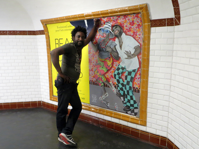 JP Mika_dans le métro, Affiche Beauté Congo_2015_In Situ_Galerie Angalia