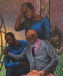 L'esprit des ancêtres en captivité_détail_Amani Bodo_Galerie Angalia