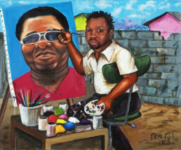 Moke fils peint Moke père