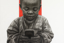 Blood on smartphone_2025_Ngule Freeman_Galerie Angalia